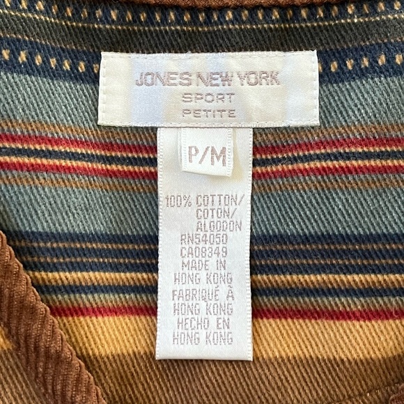 Jones New York Sport VTG Boho Aztec Women’s Souwestern Vest Size MP Blanket - Picture 7 of 10
